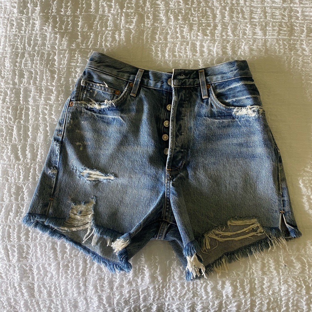 Agolde Denim High-Rise Shorts